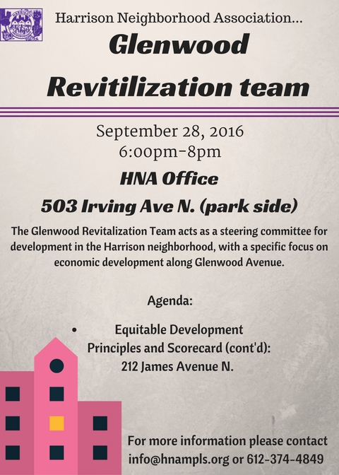 Glenwood Revitalization Team meeting (Scorecard Traing)