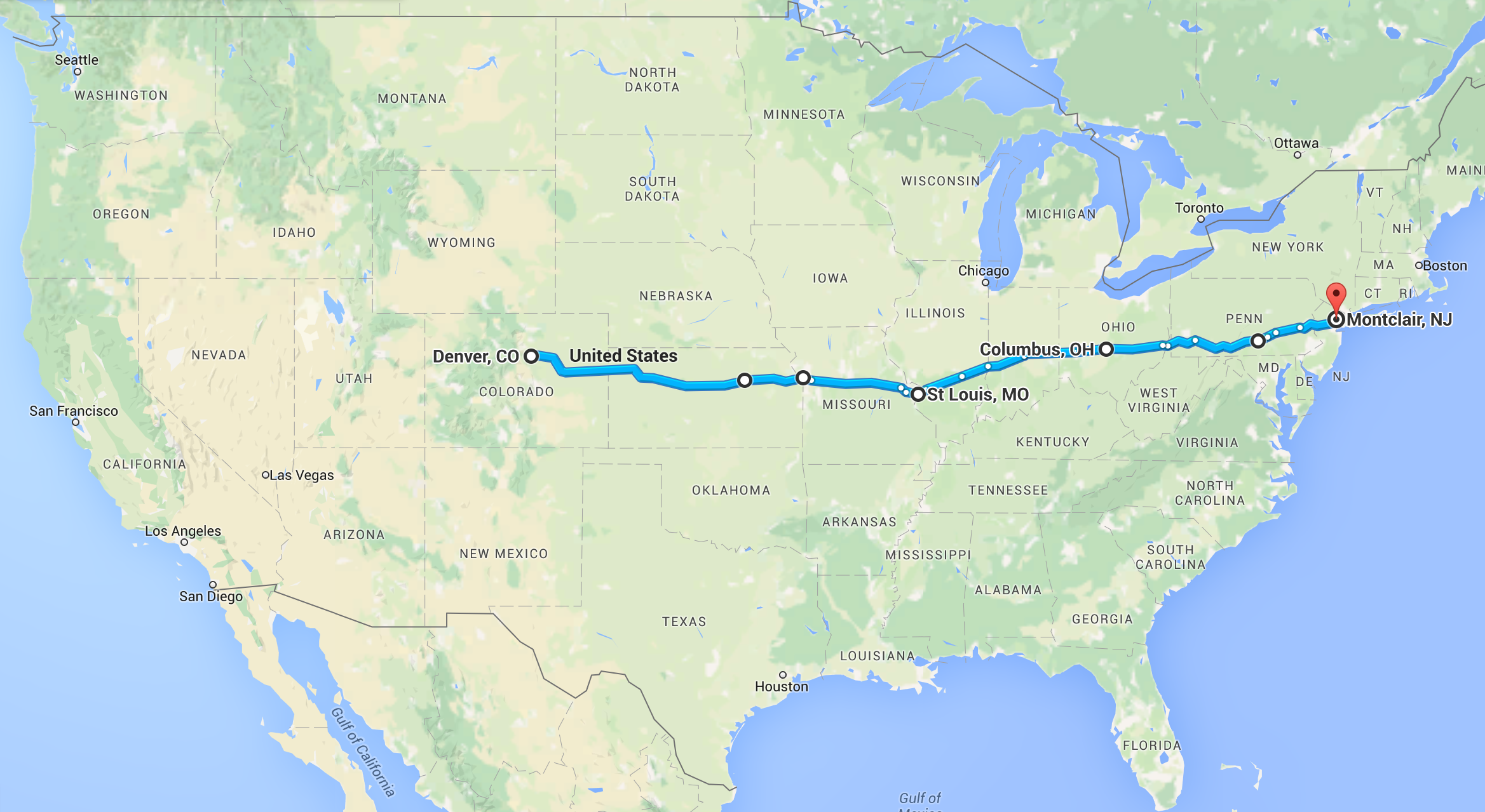planned route