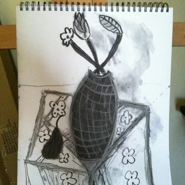 Flowers and a Pear.jpg
