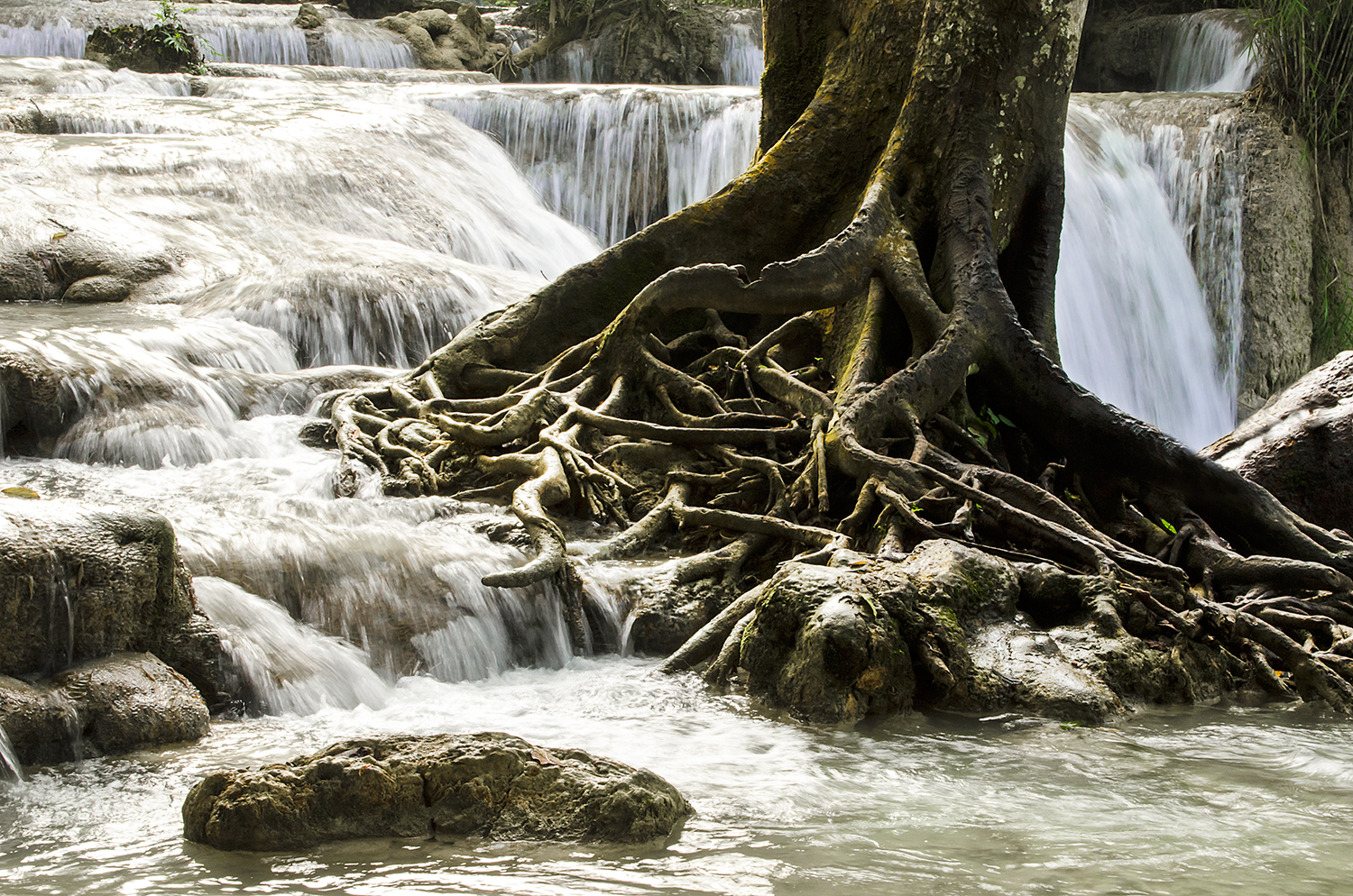 Waterfall near Luang Prabang, Laos