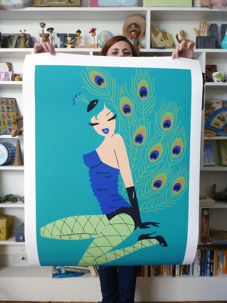 Peacock Envy. Shown here at A0 size.