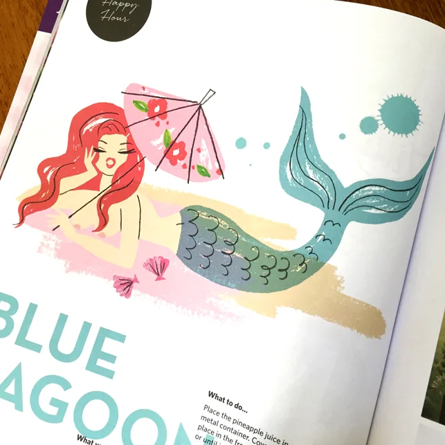 Blue lagoon illustration for Hooray magazine.