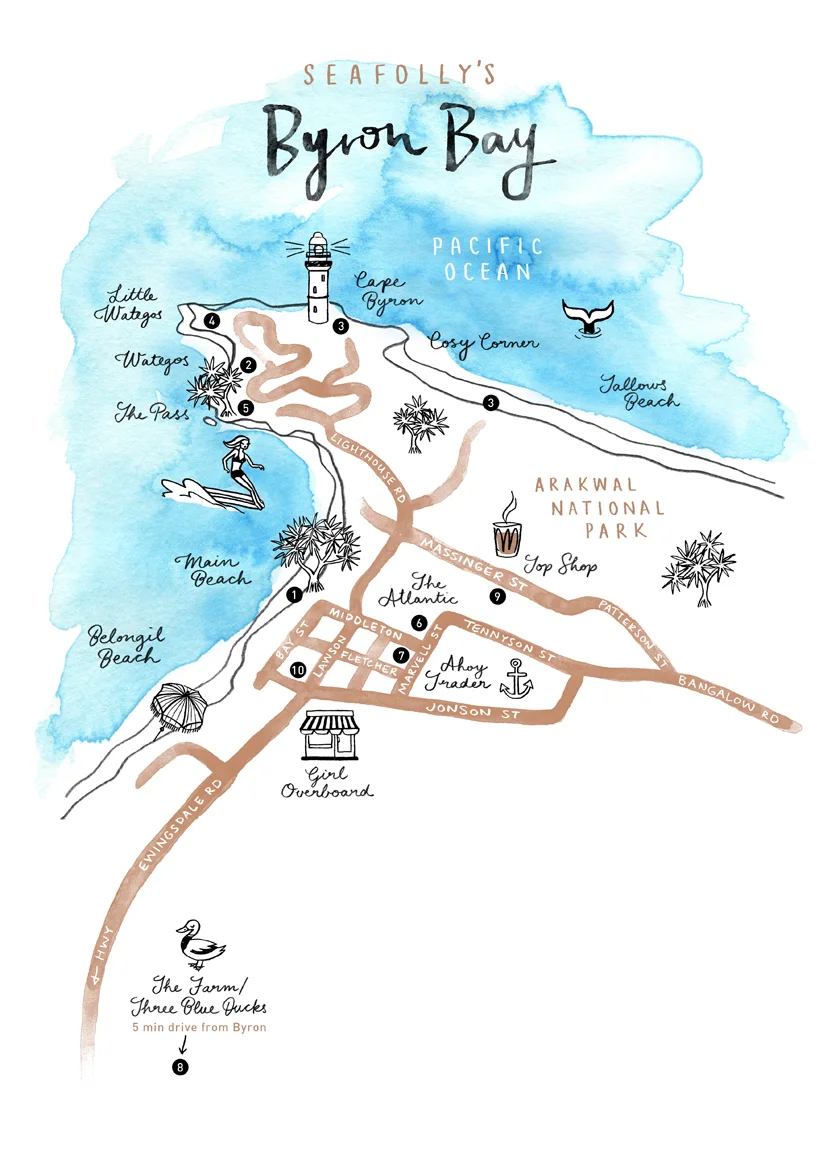 Byron Bay On A Map Seafolly — Neryl Walker