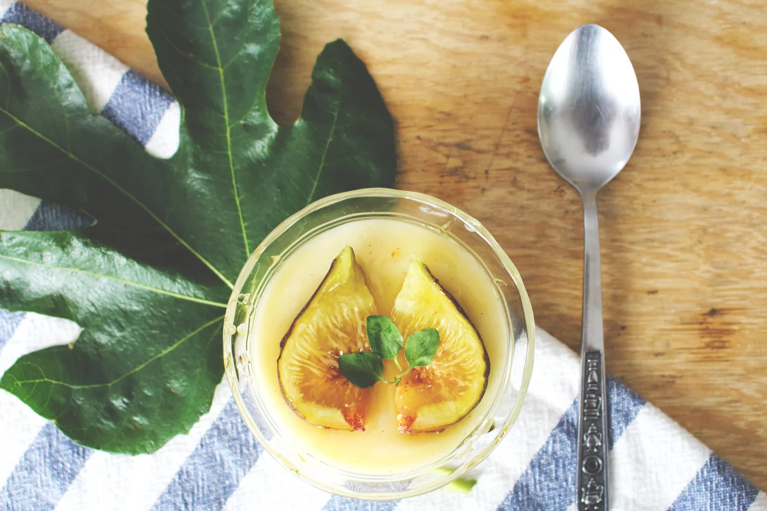Buttermilk Custard w/ Figs & Honey