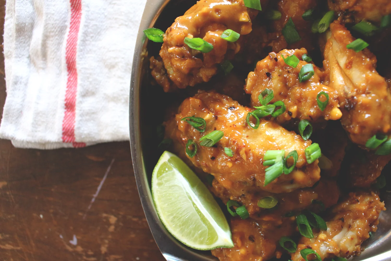 Spicy Peanut Chicken Wings