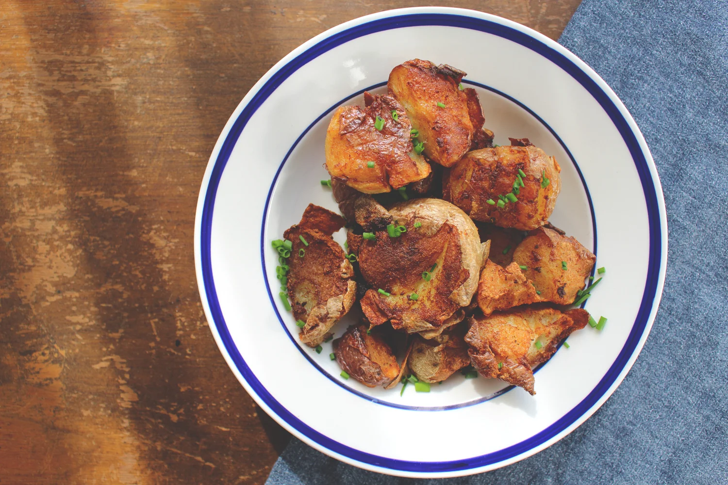 Smashed Fried Potatoes