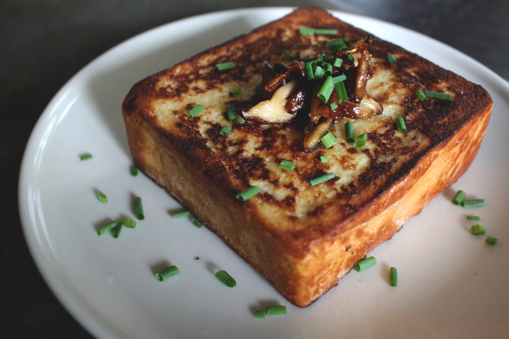 Shiitake Mushroom Stuffed French Toast