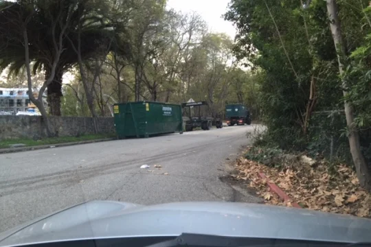 Bel-Air Construction Madness Continues With Trash Dumpsters Left On Stone Canyon
