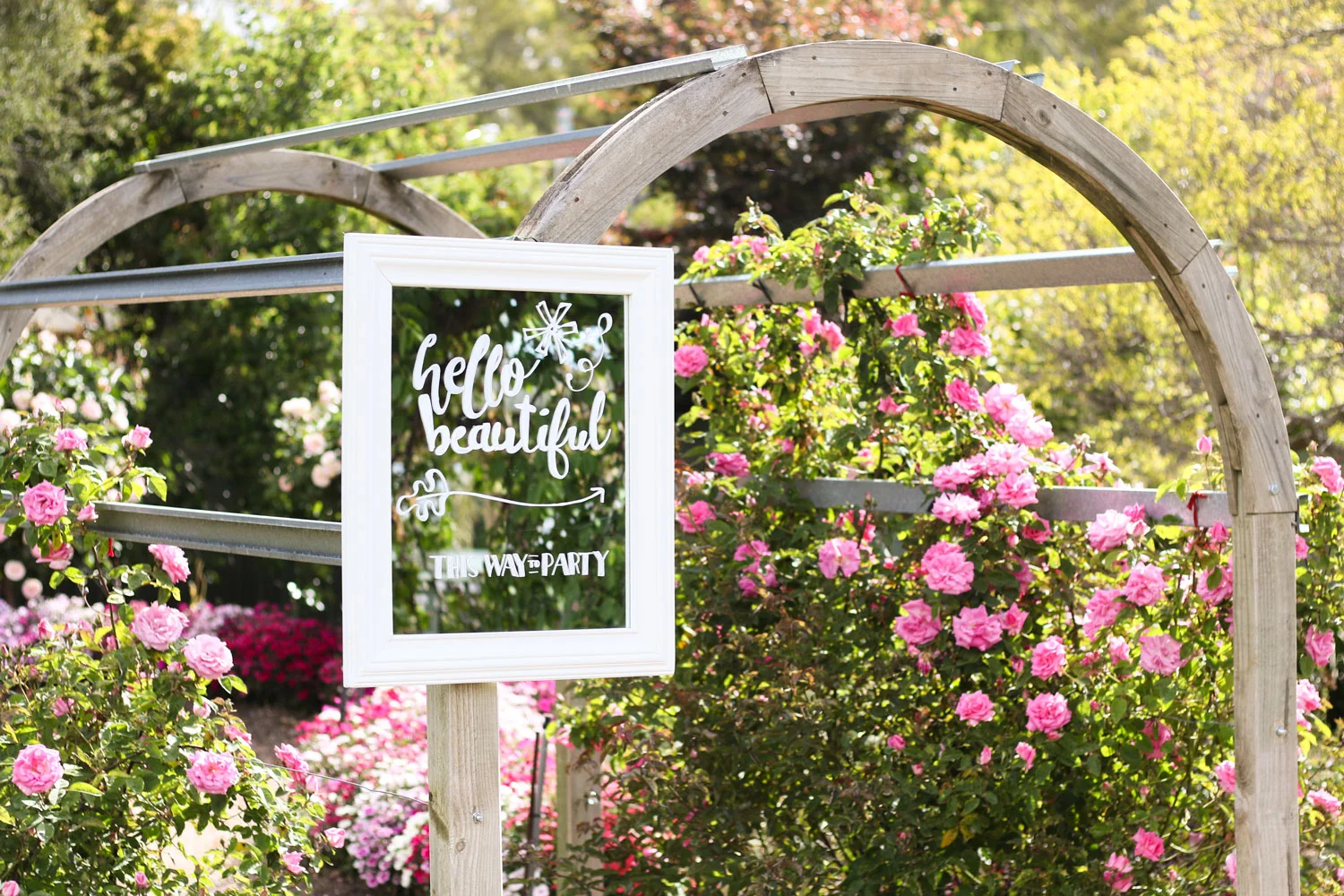 Wedding or Special Event chalk marker on mirror
