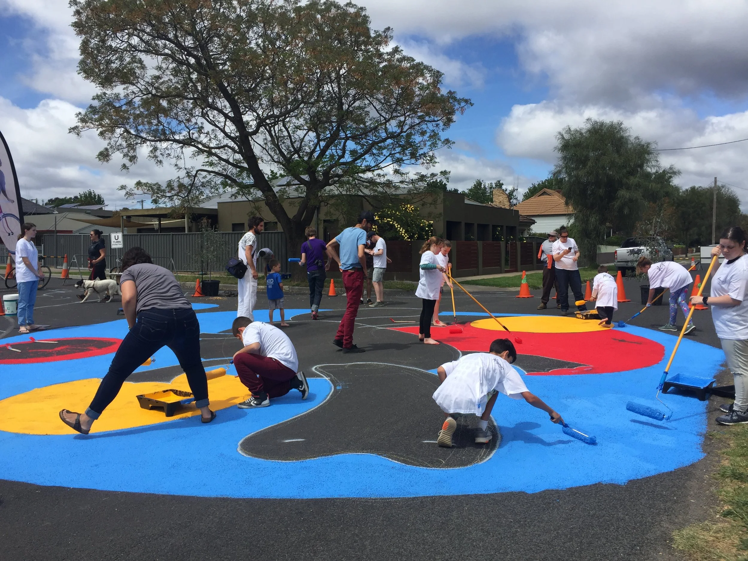 Community Road Intersection Painting