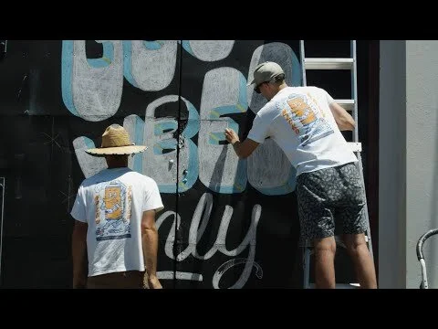 Good Vibes Only - Community chalk mural