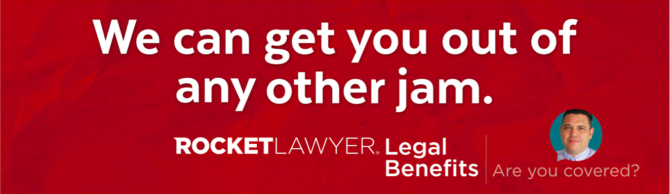 A freeway billboard that ran in san francisco for rocket lawyer. - a popular online resource for people with legal issues and needs. 