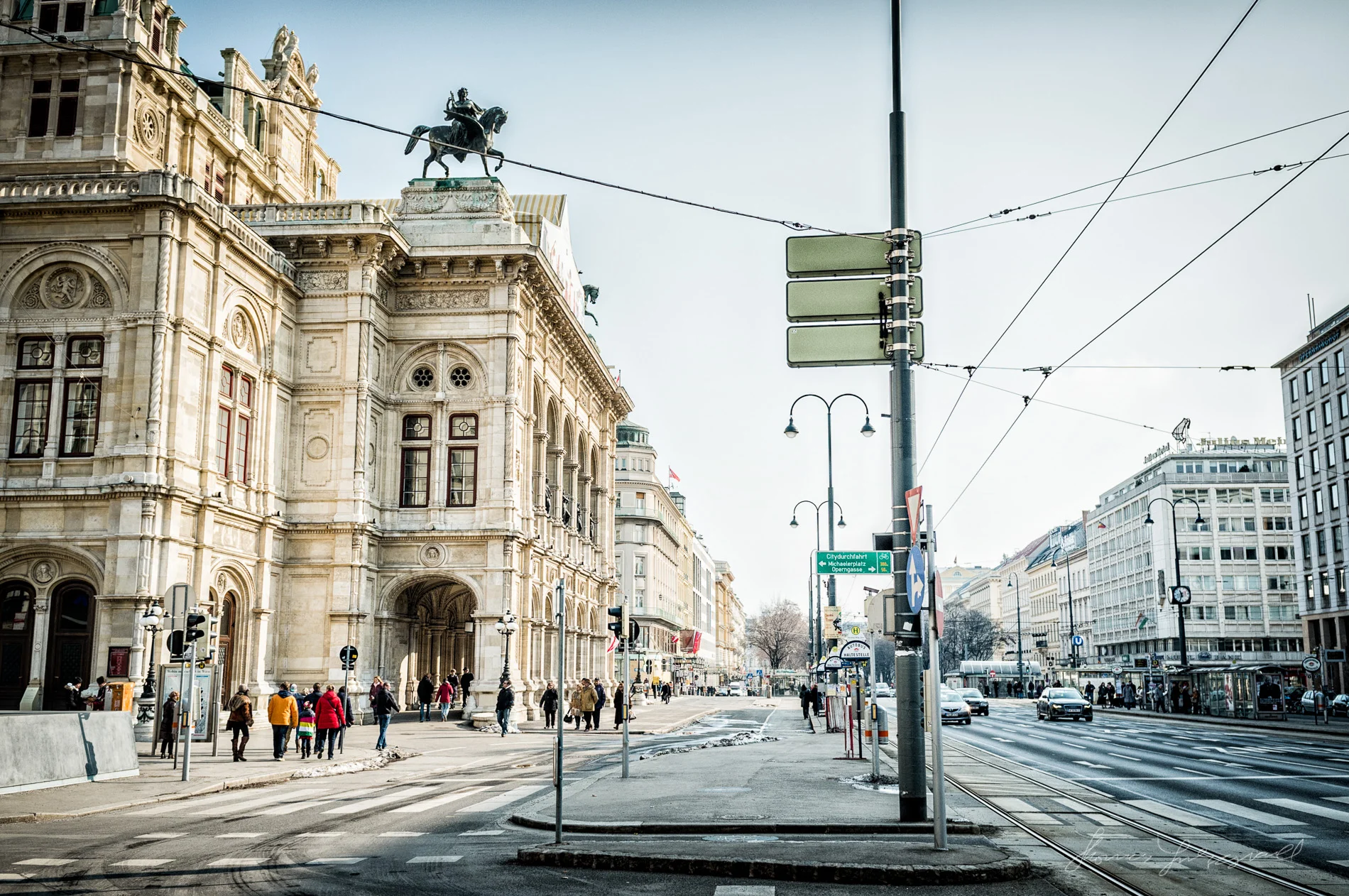 Street outside the Opera House, Vienna, Fujifilm X100