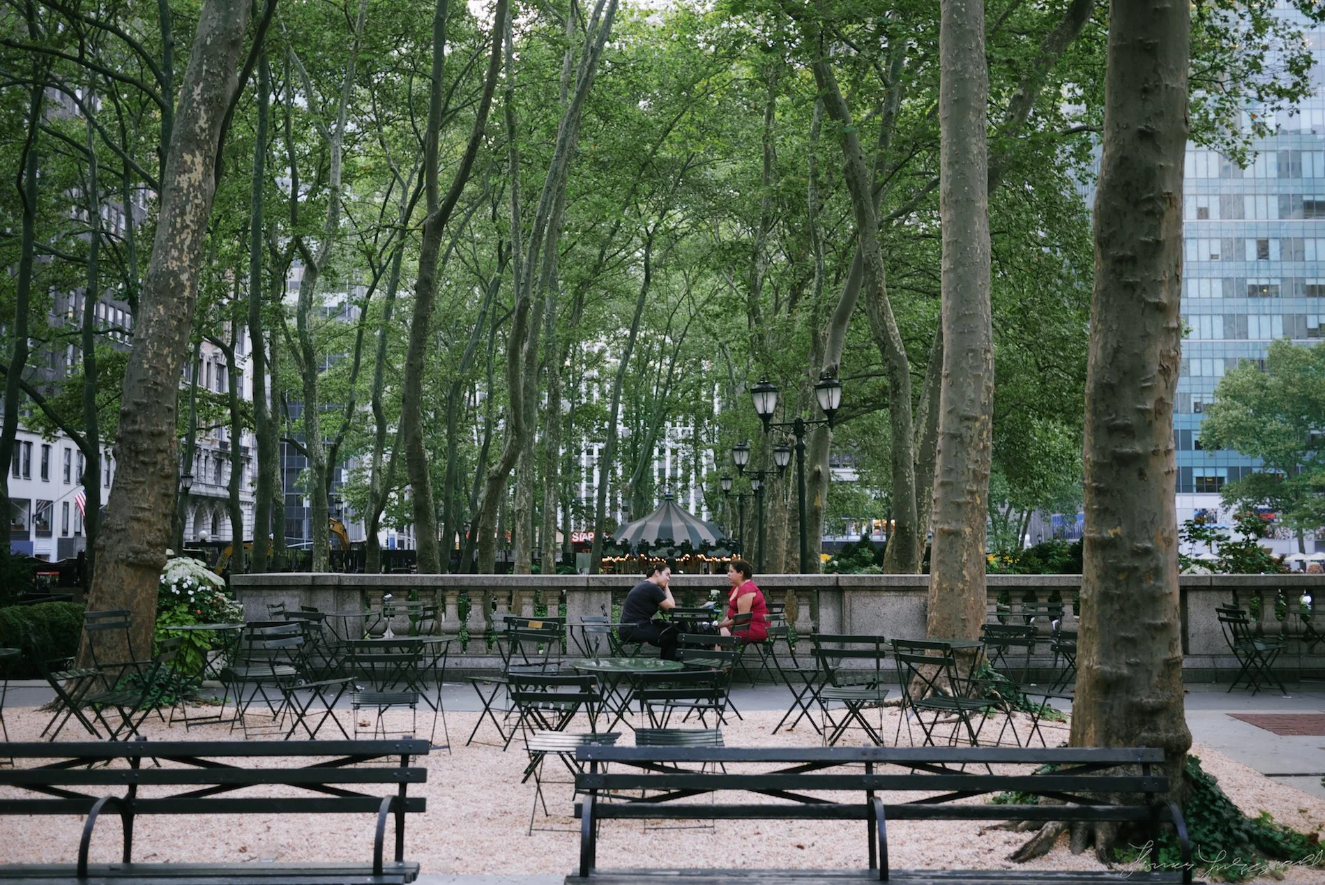 Discussing things in bryant park