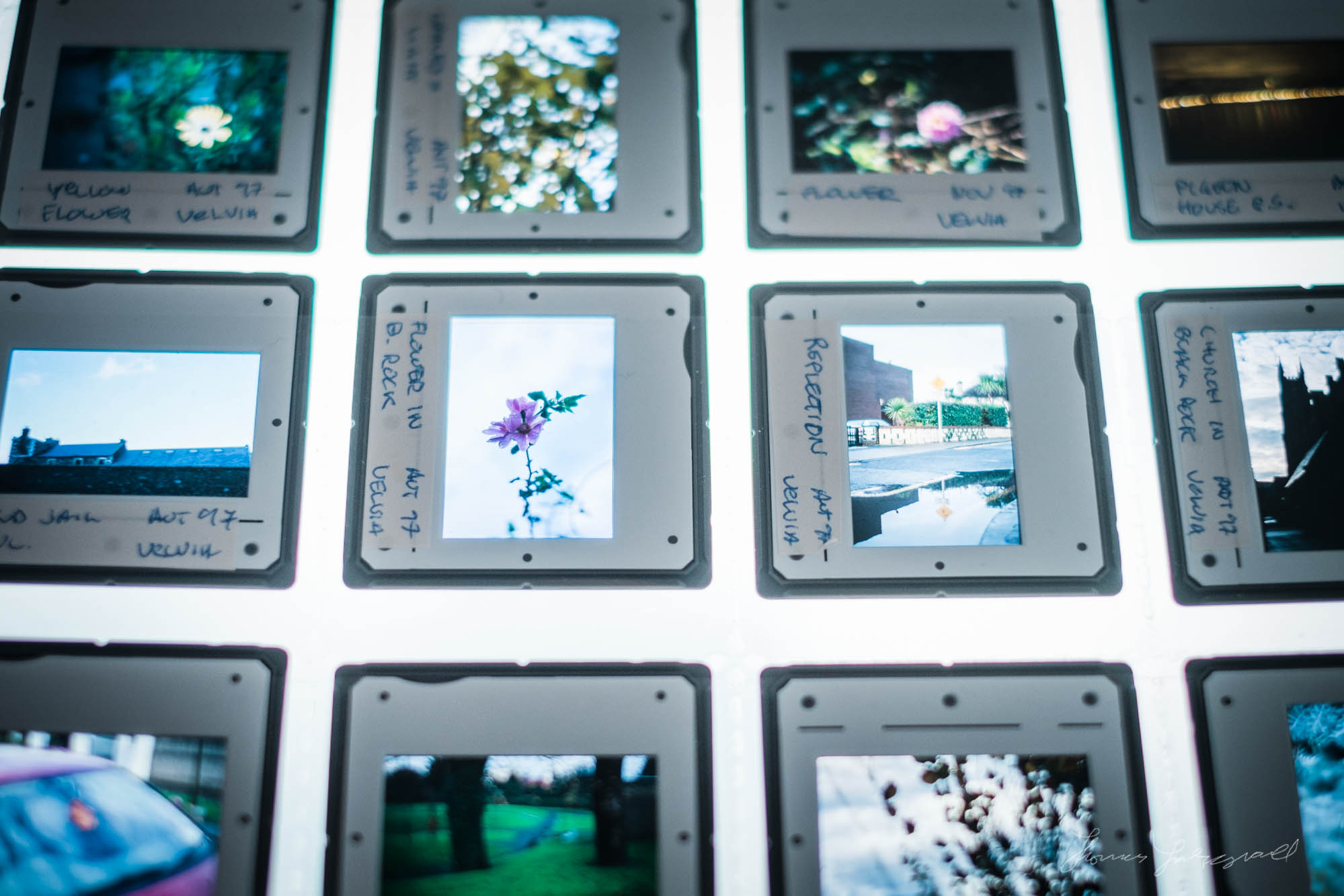 Slides on lightbox