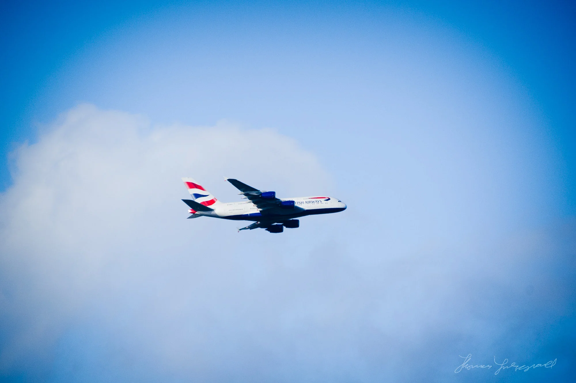 A380 flying over Dublin Yesterday