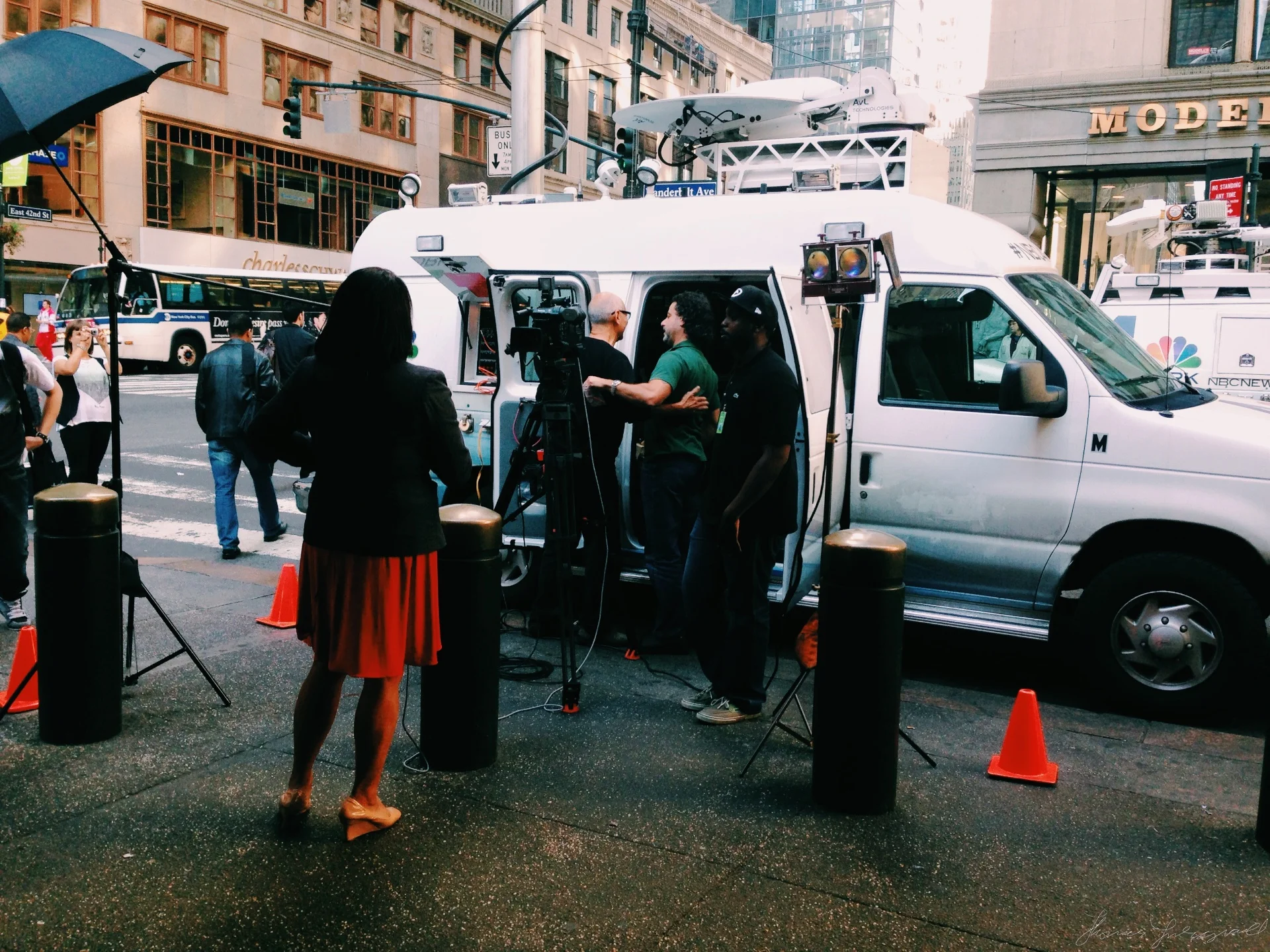 News Crew outside Grand Central Station