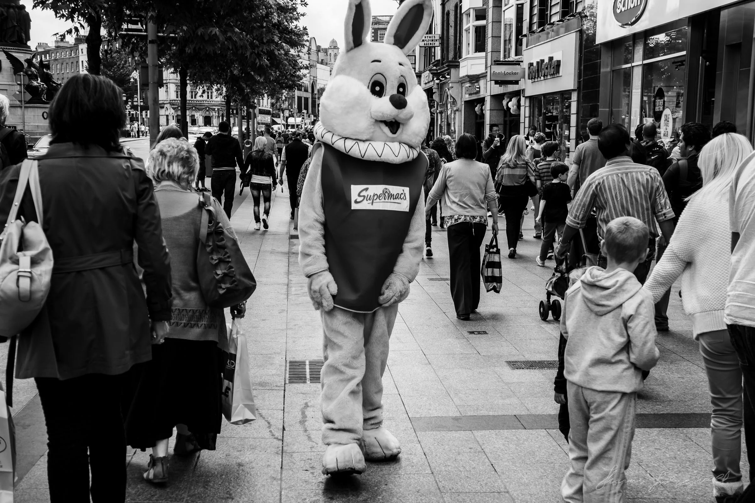 Supermac's Bunny on O'Connell Street