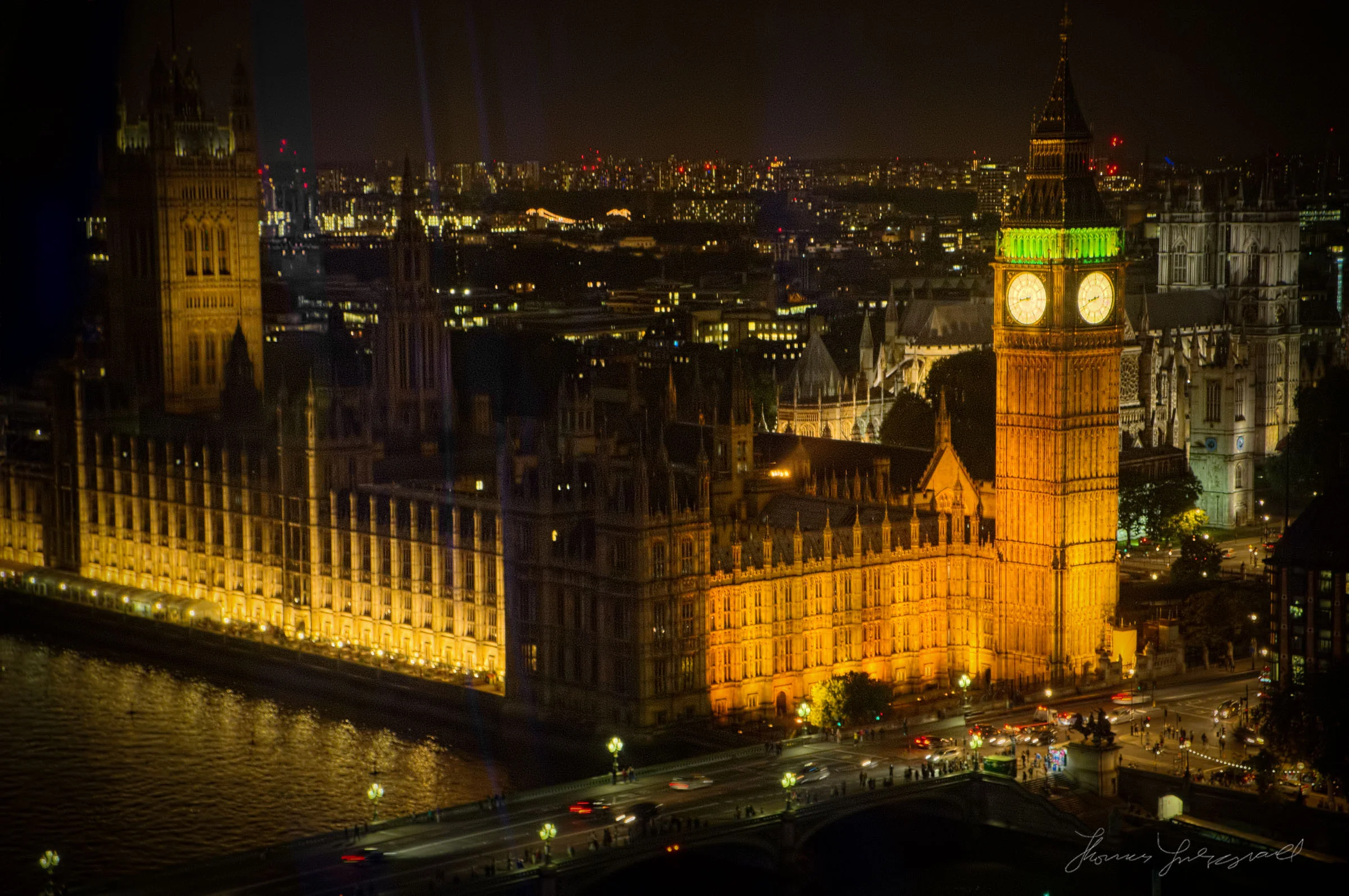A closeup of Big Ben and Parliament at Night