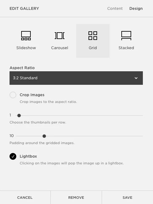 Creating a "Stacked" style gallery in Squarespace that can use the ...
