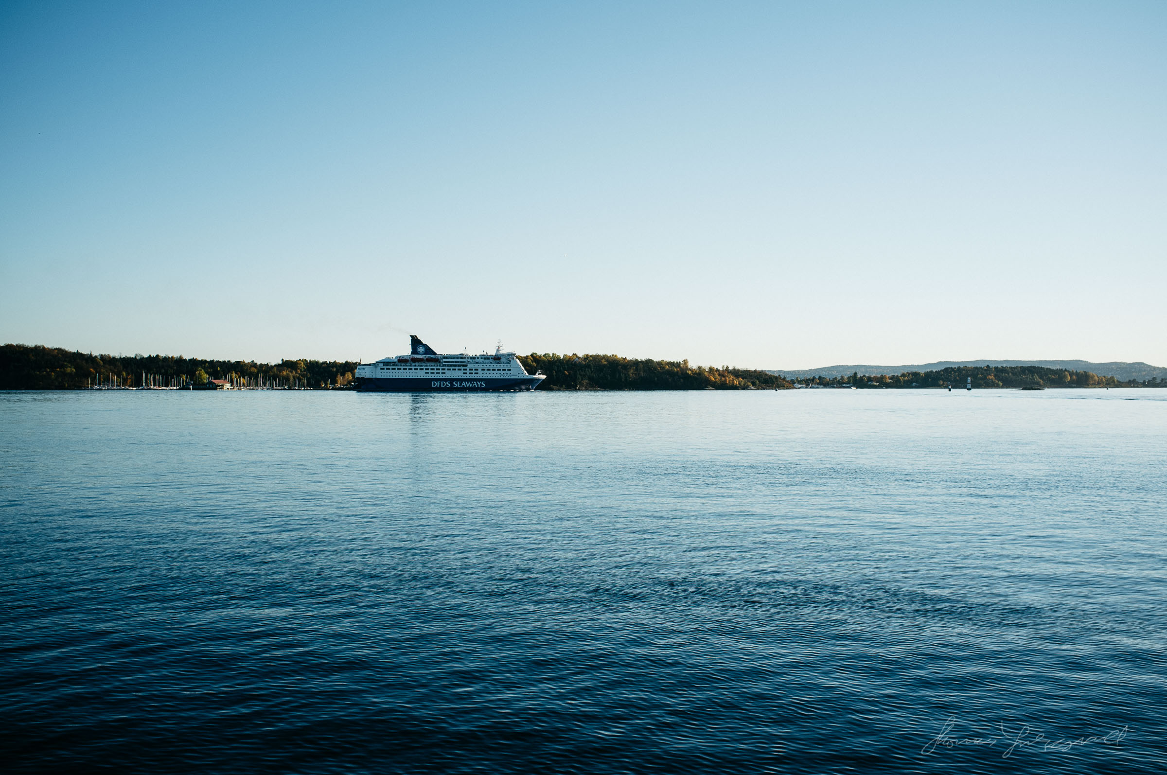 Ferry in the Norwegian Fjord