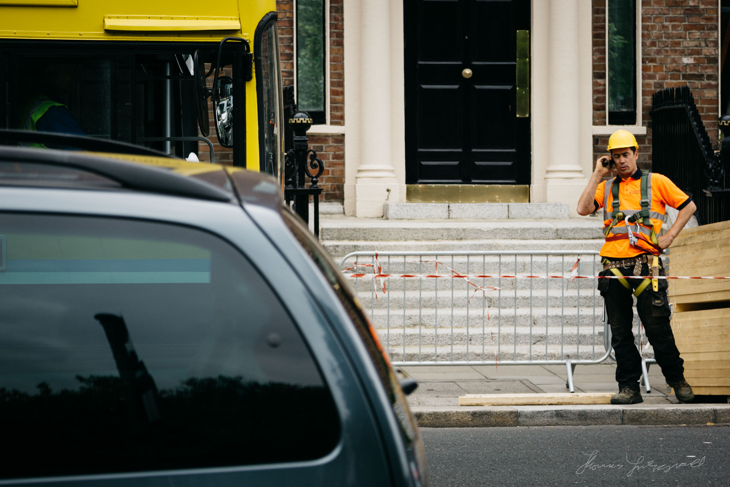 Worker on the Phone