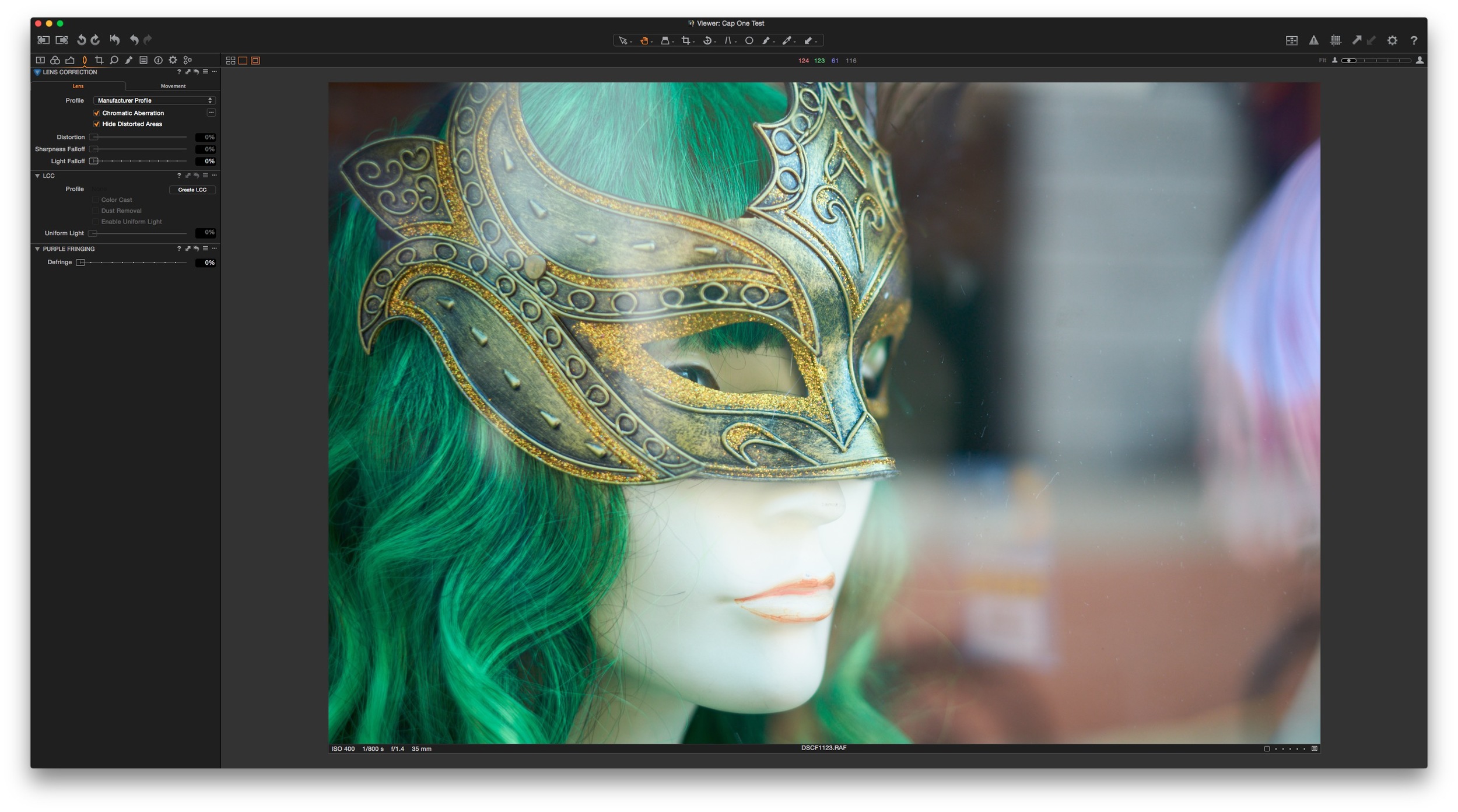 Capture One Interface - Processing Fuji Raw files in Capture One