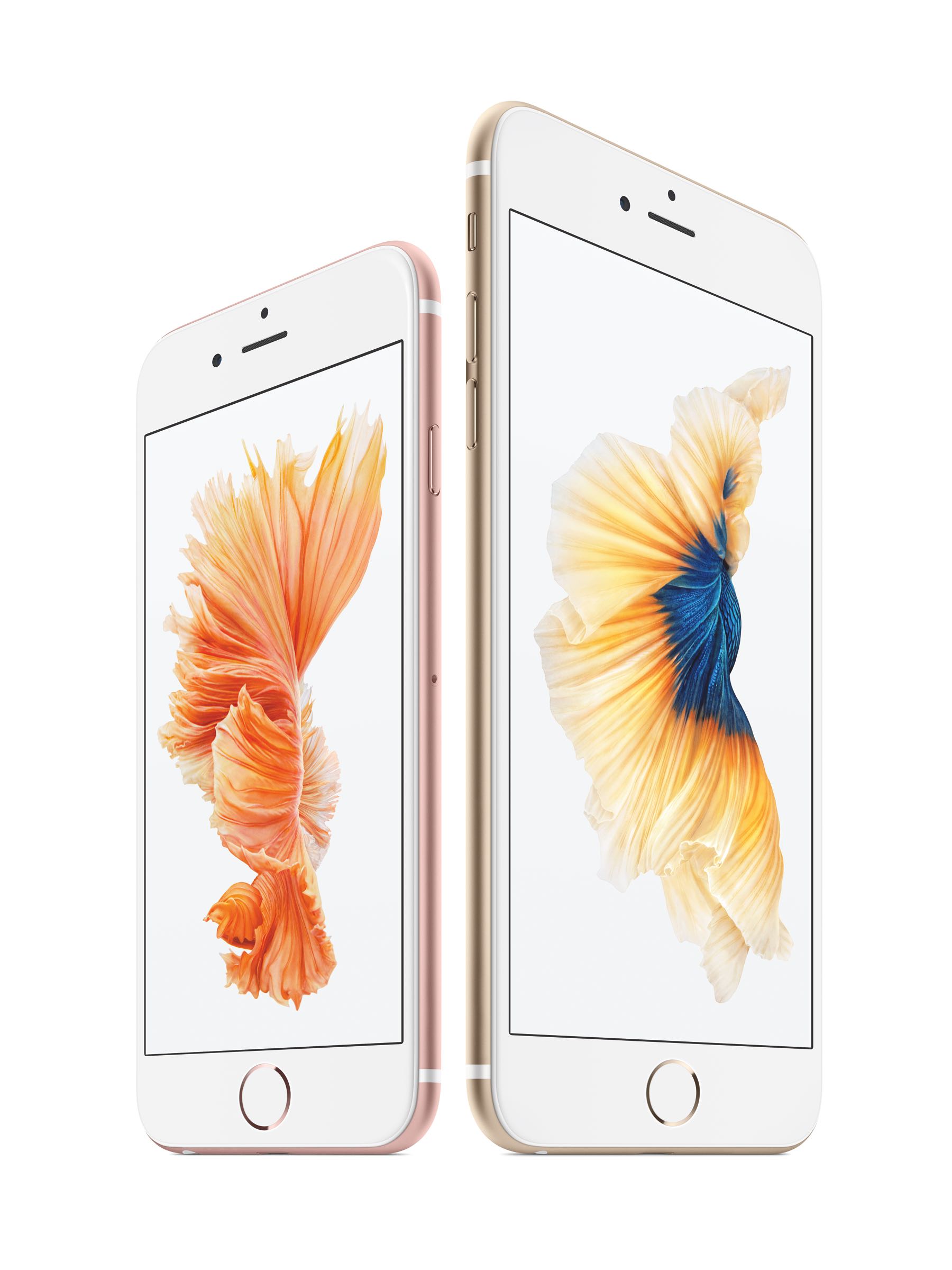 iPhone 6s and 6s Plus - Image Courtesy of Apple