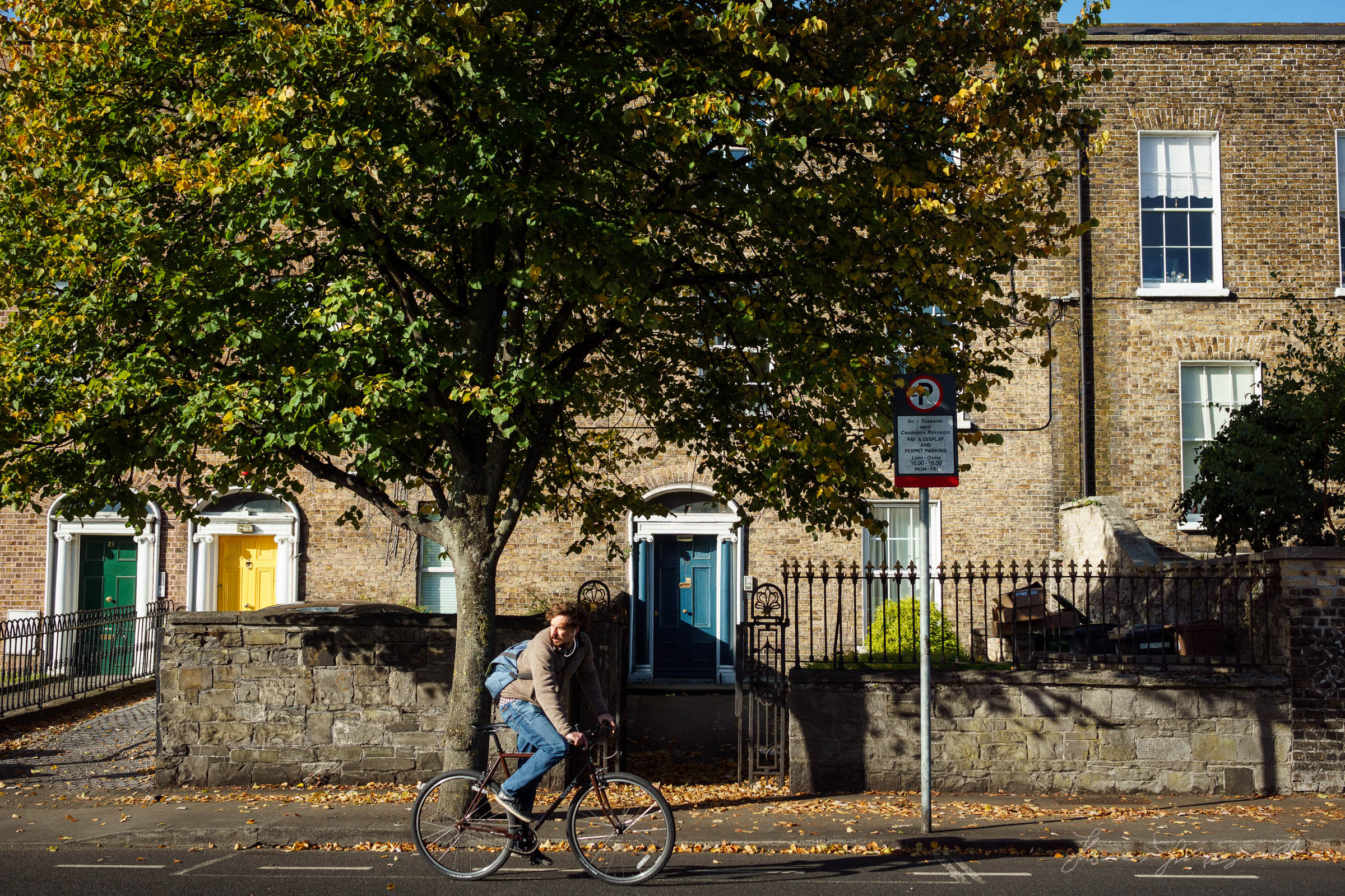 Guy on bike in Dublin City - Street Photography Diary