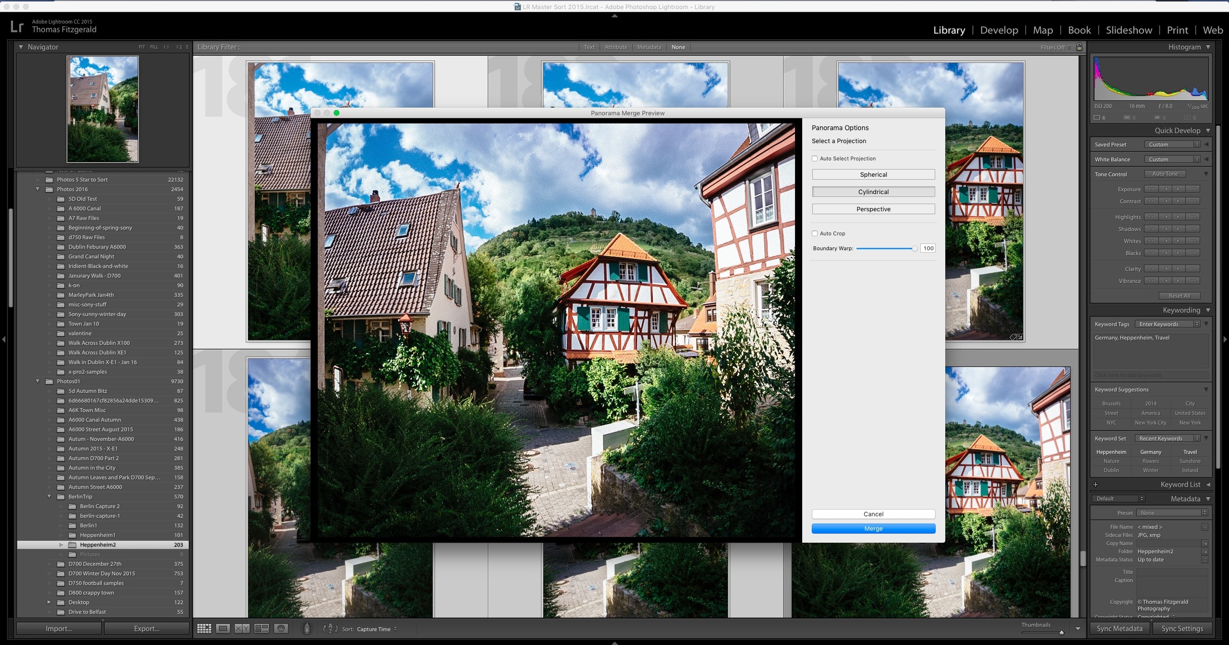Lightroom merge panorama