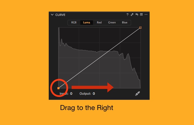 Using curves to adjust the black point in Capture One