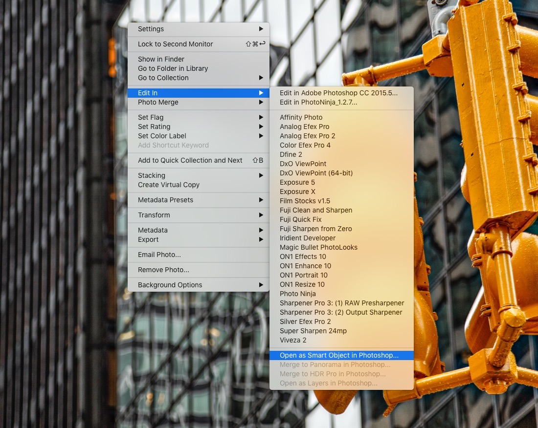 Edit as smart object in Photoshop: How to Reduce Shadow Noise using Lightroom and Photoshop