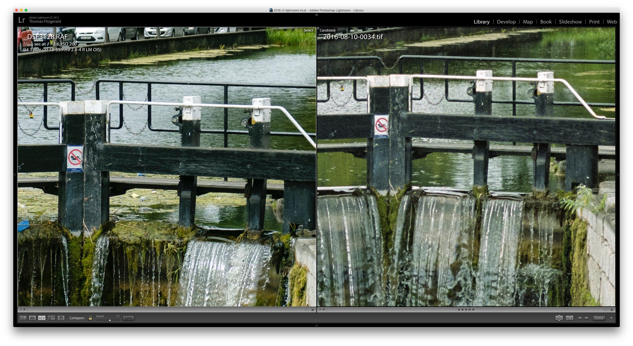  Fuji Vs Film - Zoomed In - Film is on the Right (the Tiff)