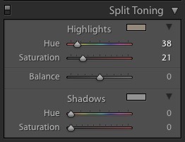 Adjusting the Highlights of the Split Tone