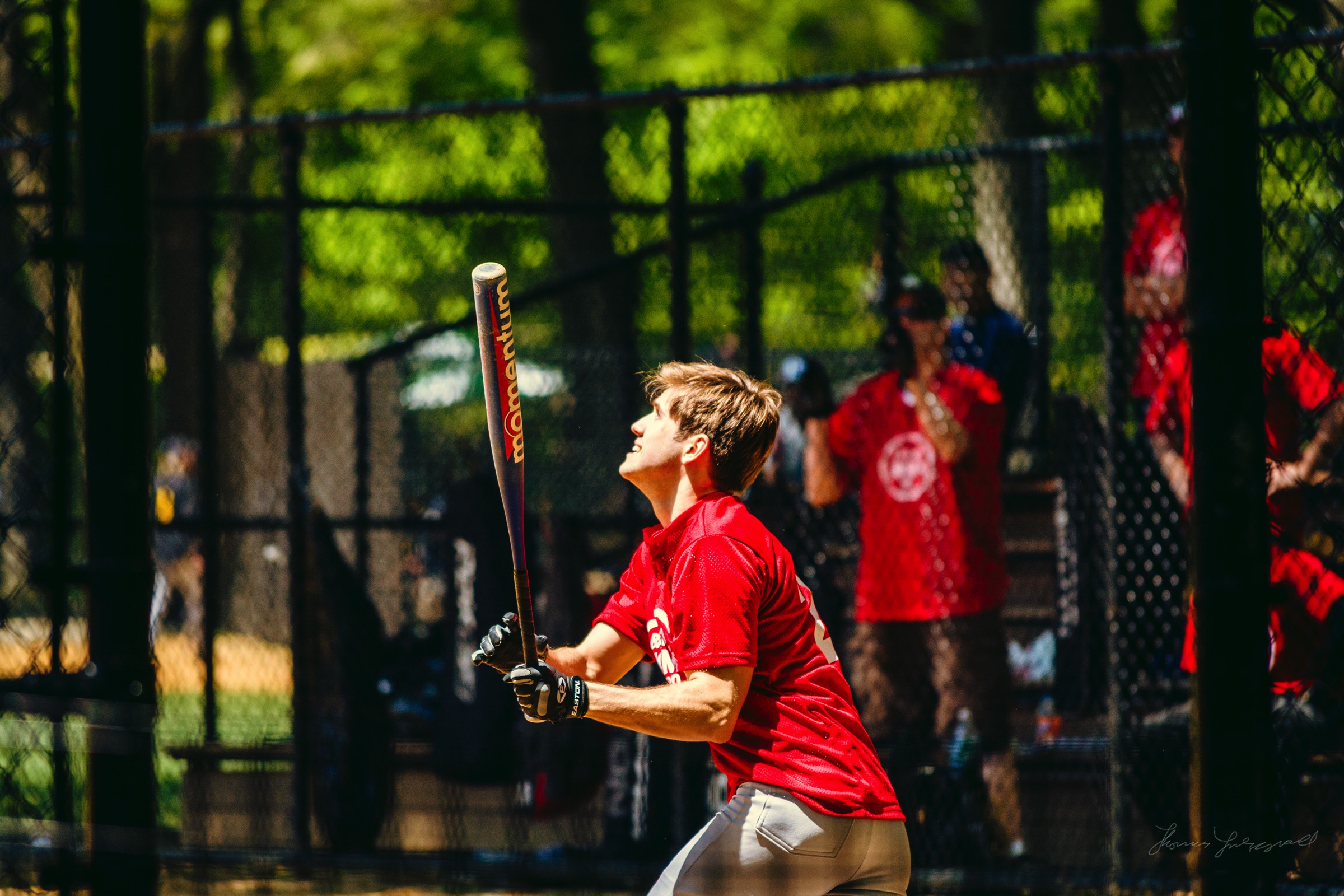 People playing baseball in NewYork City