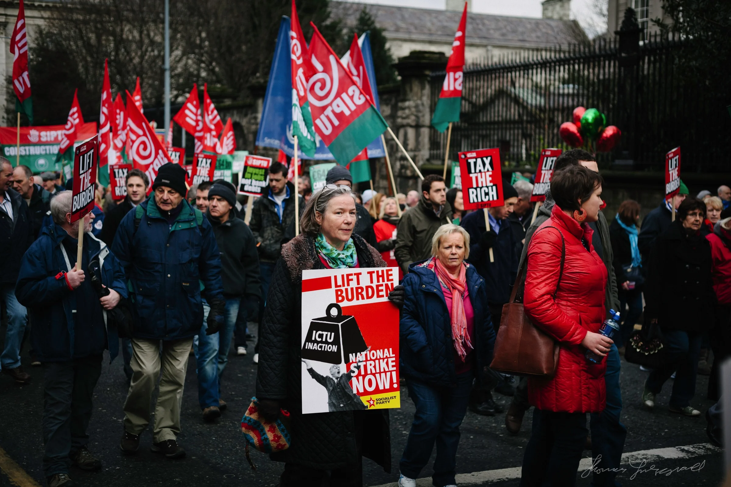 Protesters in Dublin