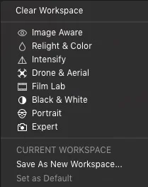 Luminar FLEX Workspaces