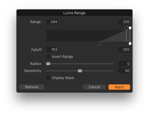 Adjust the highlights in Capture One