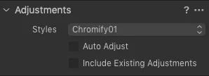 Adjustments Import Panel in Capture One