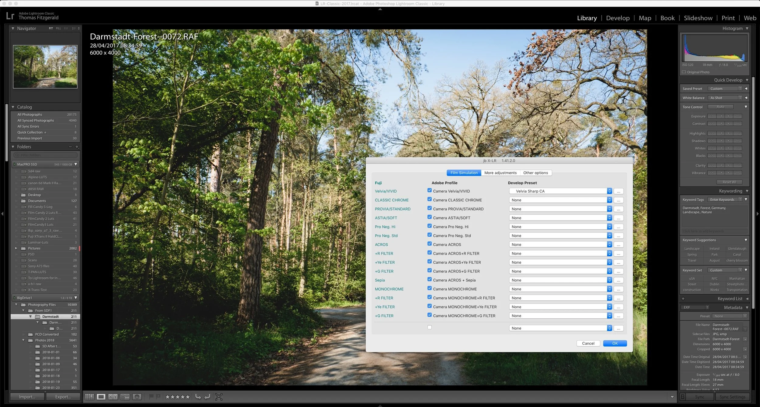 Automatically Apply Fuji Film Simulations in Lightroom 9.2 — Thomas