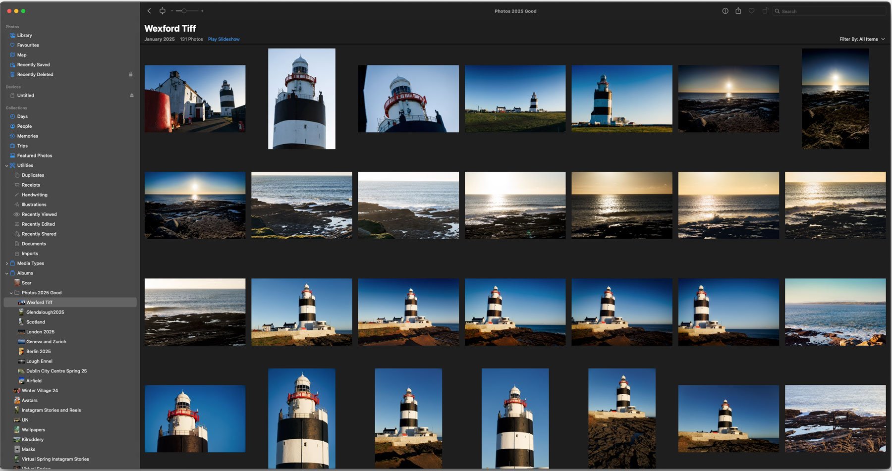 screenshot of Apple Photos showing image backed up from Lightroom