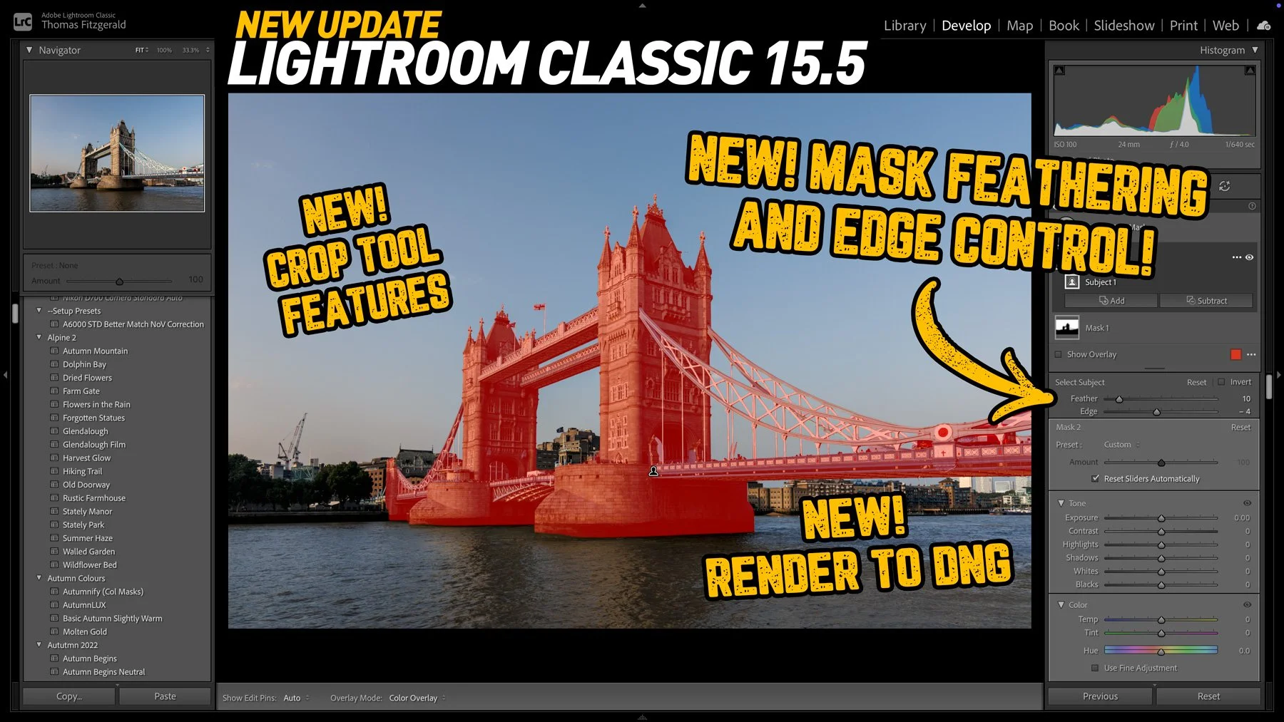 Image showcasing the new features of Lightroom 15.5