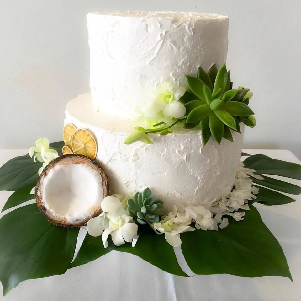 Tropical wedding cake