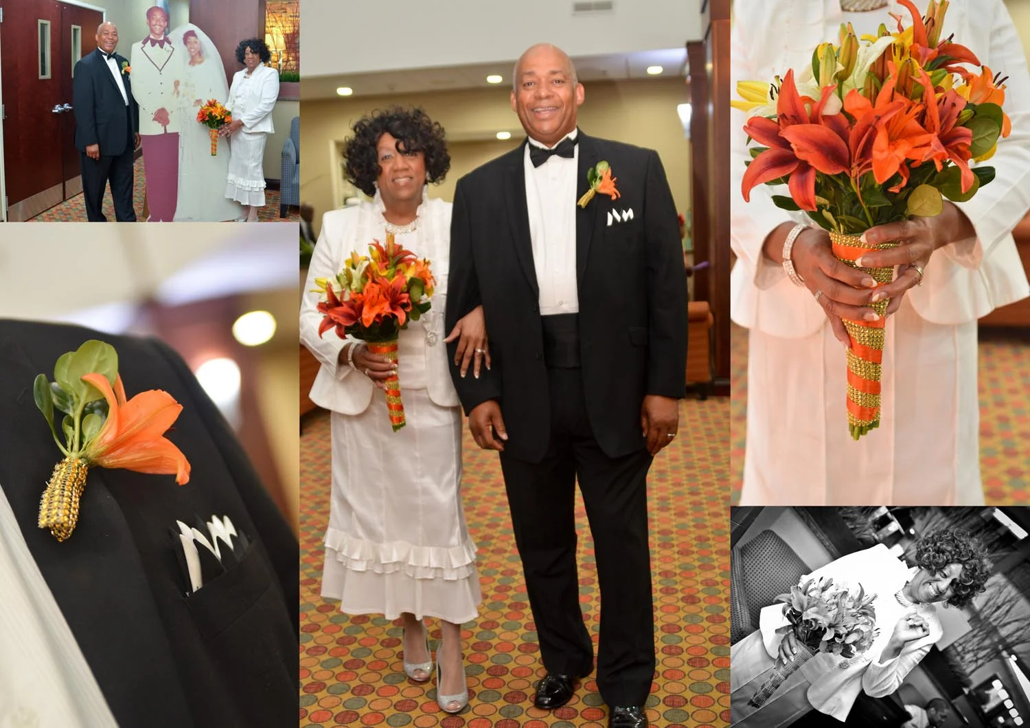 This stunning couple were waiting for the grand entrance .