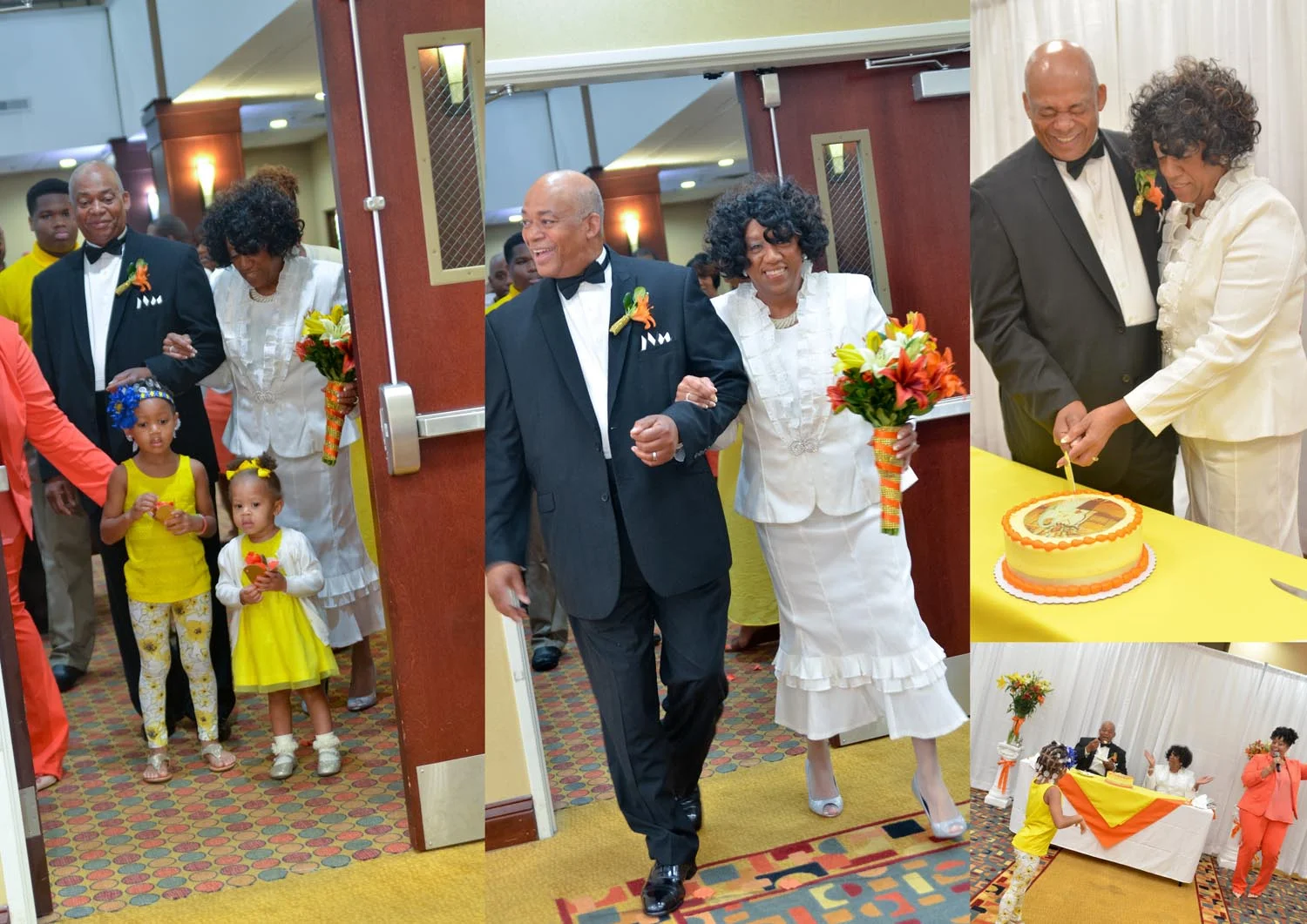 The Palmer's made their grand entrance and was greeted by family & friends 