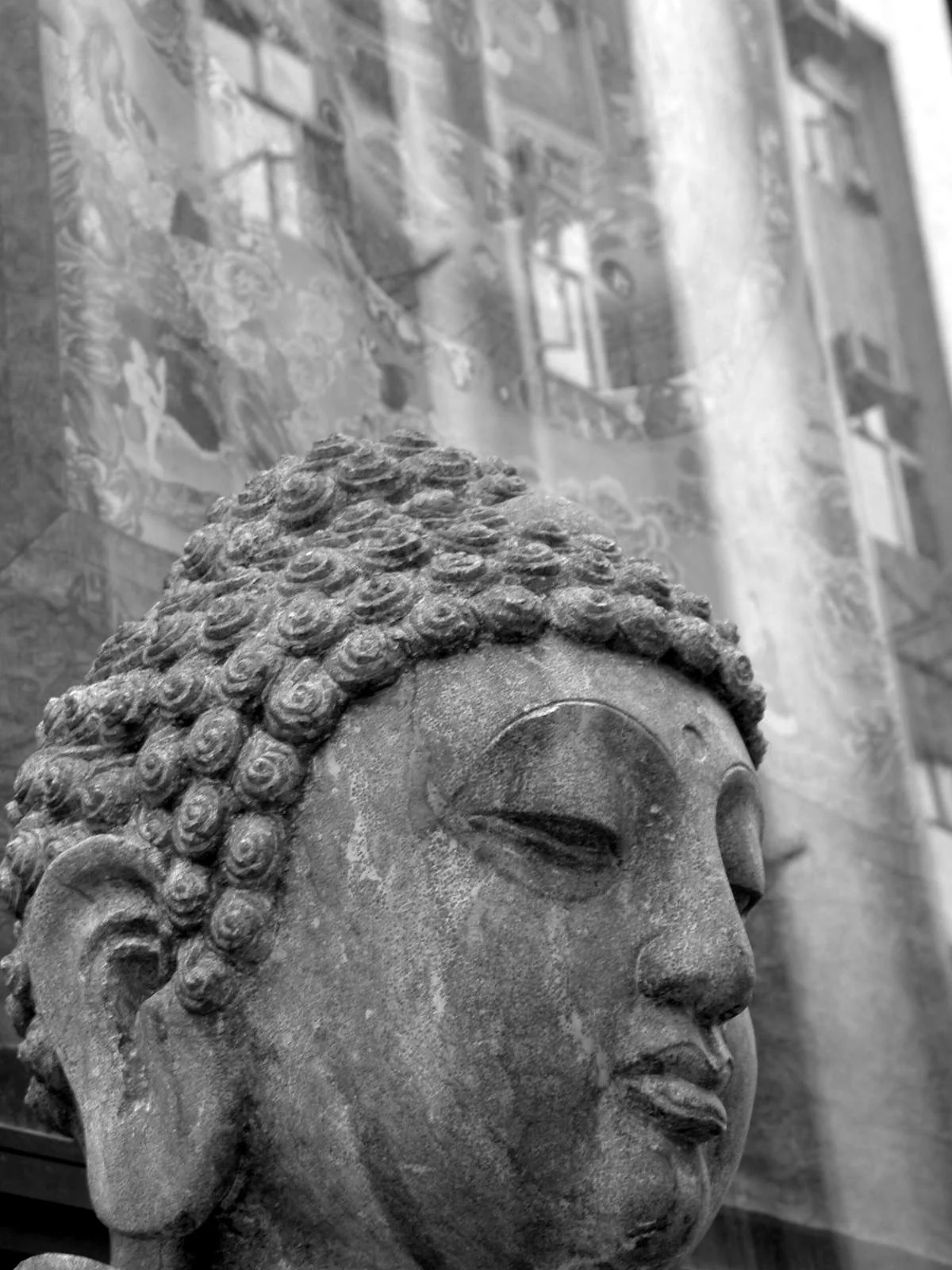 buddha reflection bw.JPG