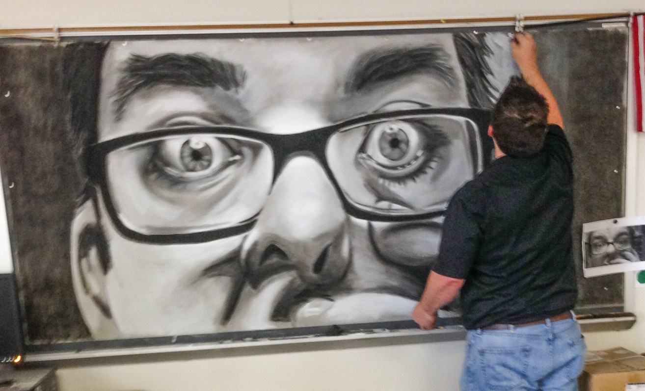 The Artist at work.