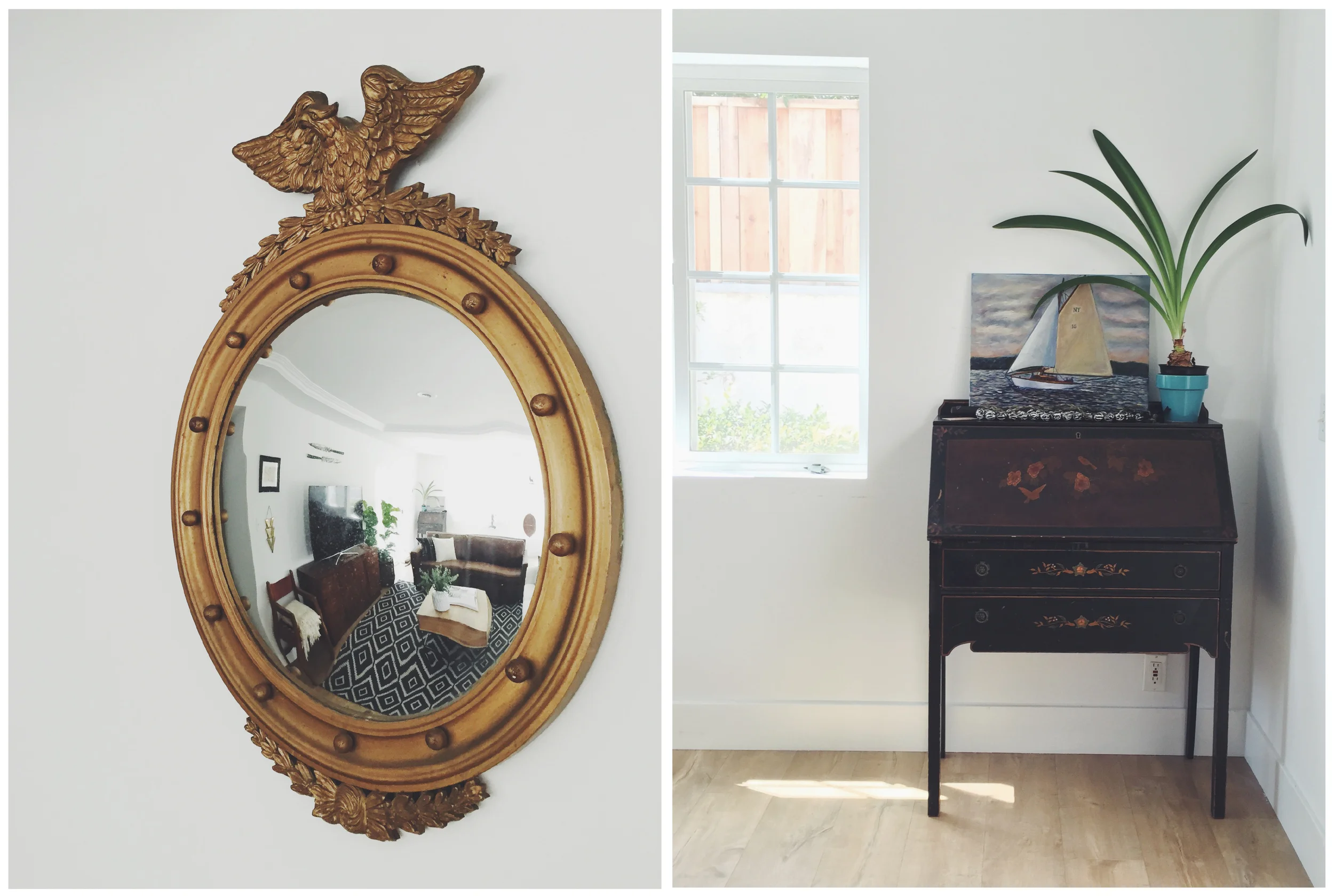 Mirror (Long Beach Flea Market circa 2010) // Secretary Desk (Craigslist) // Painting ( Andrew Pearson )