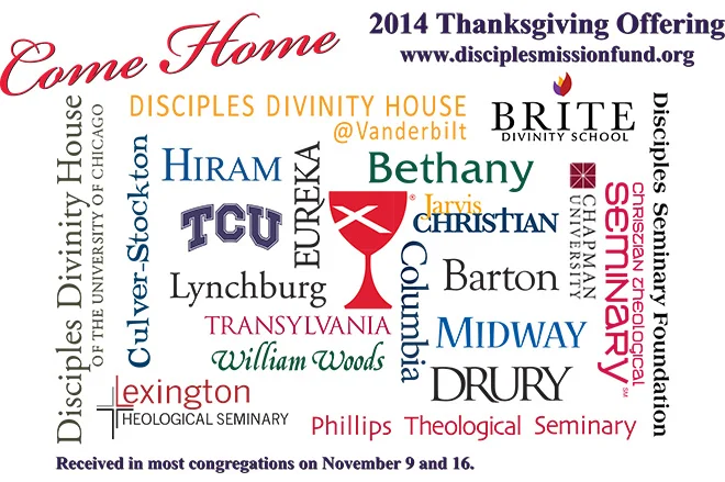 Thanksgiving Special Day Offering for Higher Education