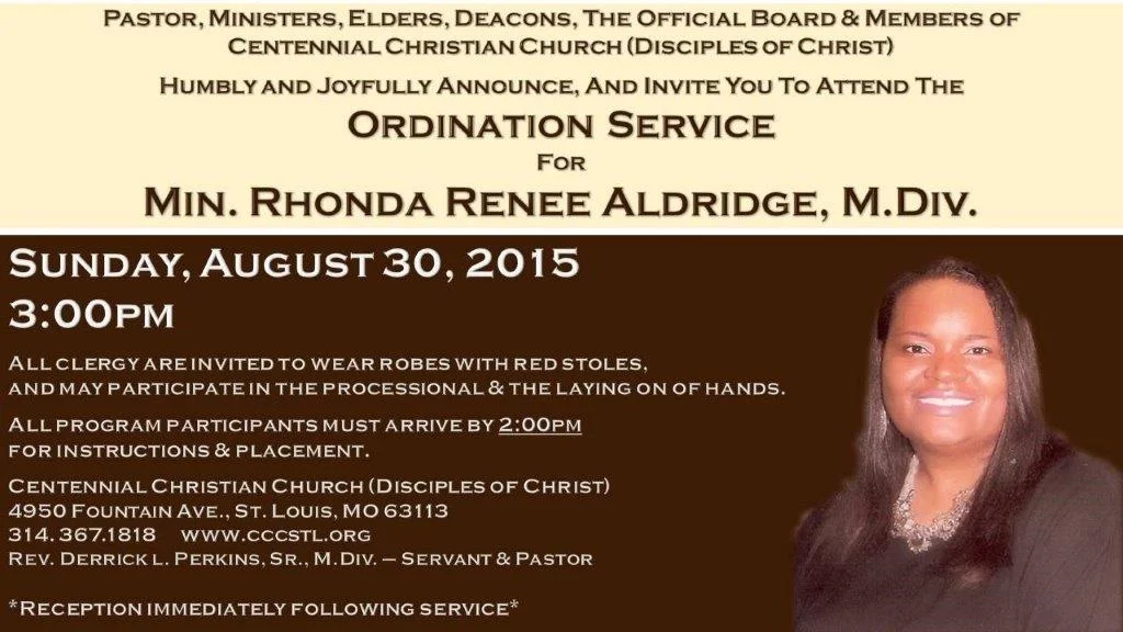 Ordination of Min. Rhonda Aldridge